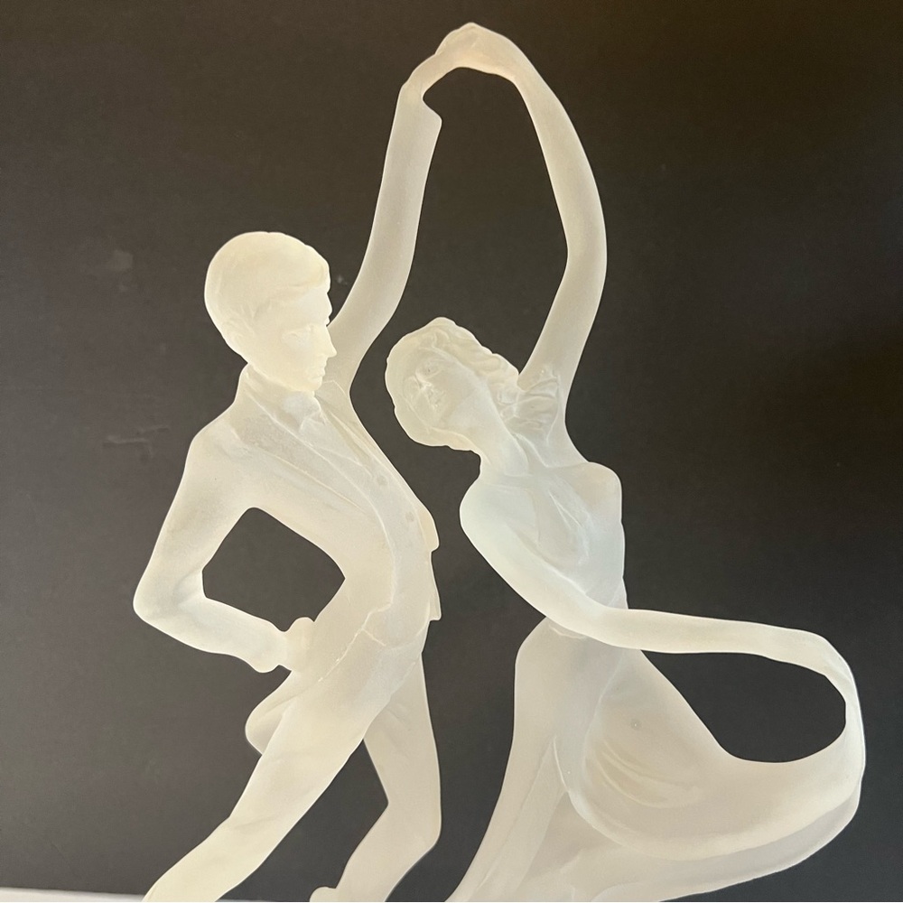 Elegant Dancing Couple Sculpture Frosted 18” - Picture 7 of 7